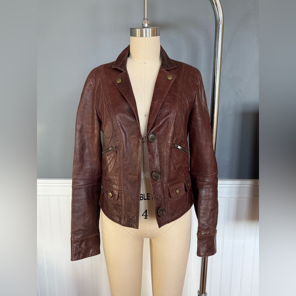 CHLOÉ REAL LEATHER BLAZER JACKET